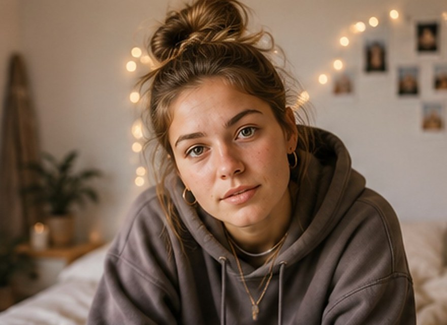 Jonge vrouw die houvast zoekt